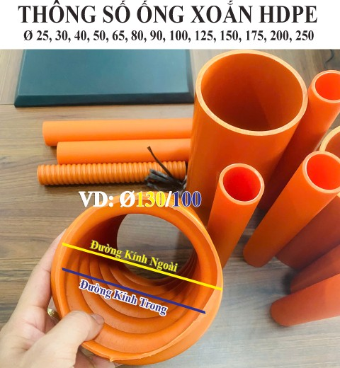 thông số ống xoắn hdpe