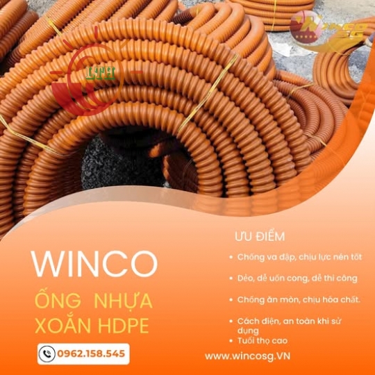 Ống nhựa xoắn HDPE Ø 160/125
