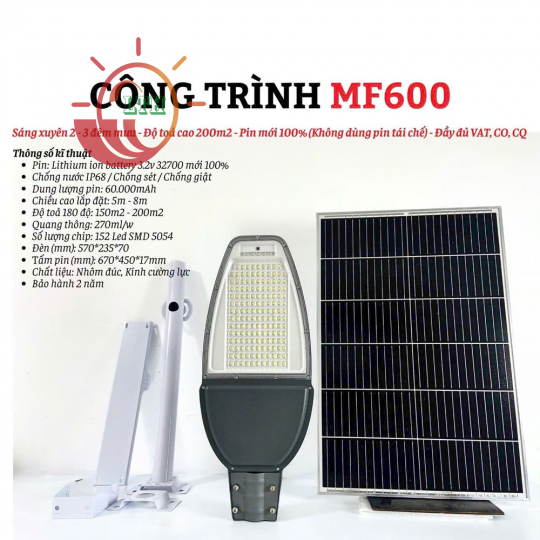 Đèn NLMT Công Trình MF600 Thế Hệ Mới