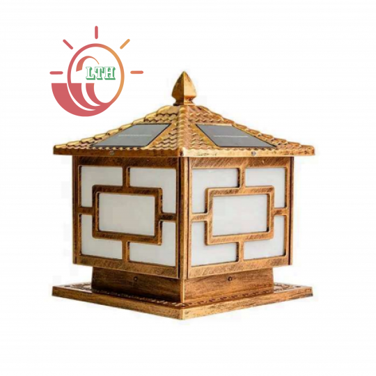 NLMT - Đèn Trụ cổng họa tiết vuông Size 20-25-30-40
