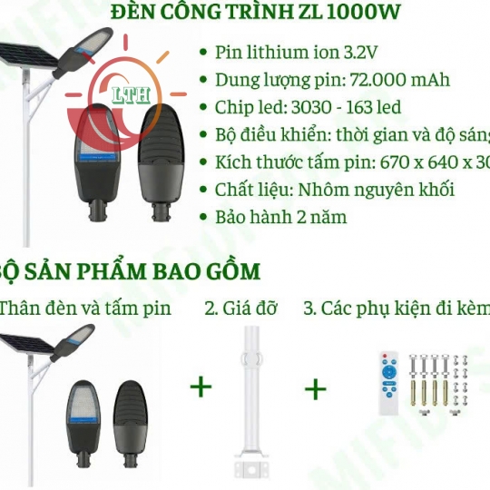 Đèn NLMT - Đèn Công Trình ZL1000